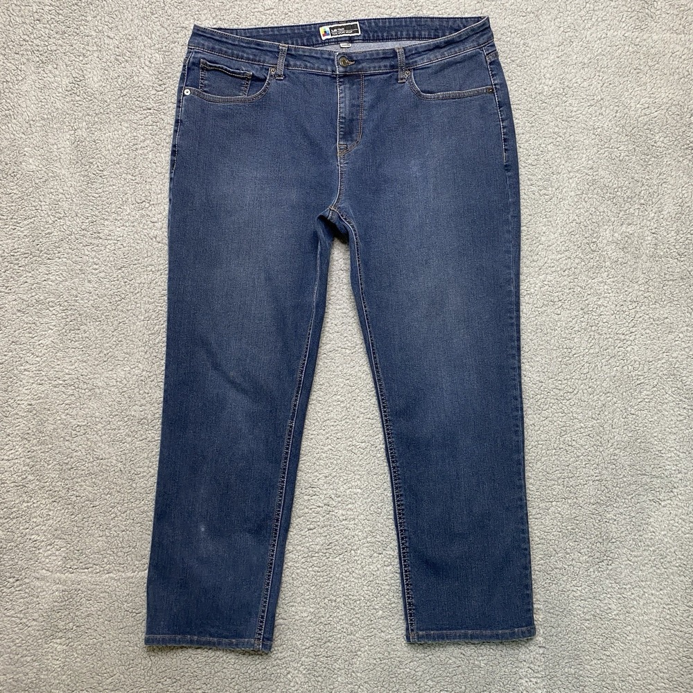 UB Tech Jeans Men 40x32 Blue Denim Med Wash Straight Stretch Comfort Classic